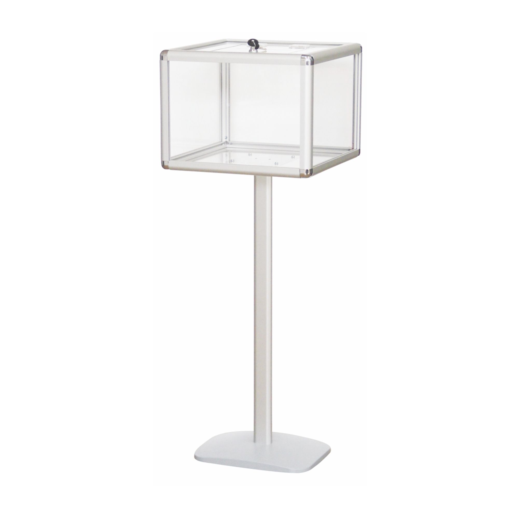 Gamme urnes plexiglas transparentes différents formats professionnels collecte bulletins commerce