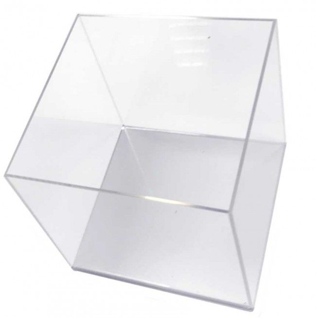 Vitrine Cube En Plexiglas – 25 Cm – Fait Main – Protection Pour Collection – Neuf