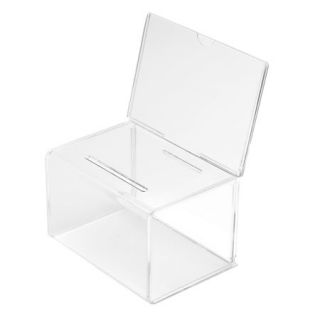 Urne à pourboire avec porte affiche de travers