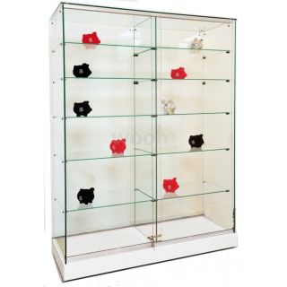 Vitrine double d'exposition EMMA180 blanche
