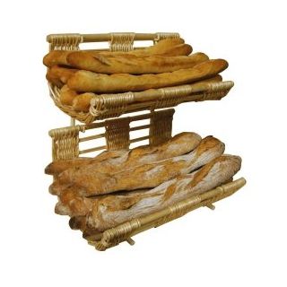 Etagère de comptoir osier 2 niveaux PC82