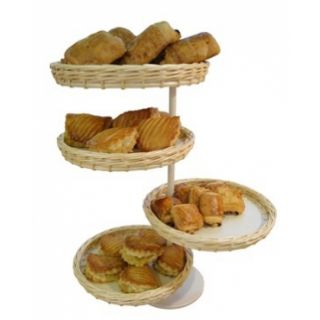 Etagère de comptoir osier 4 niveaux SERV65