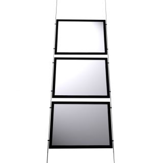 Kit 3 porte-affiches A4 LED horizontal KT3LEDA4H vide