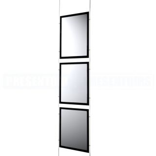 Kit 3 porte-affiches A4 LED vertical KT3LEDA4V