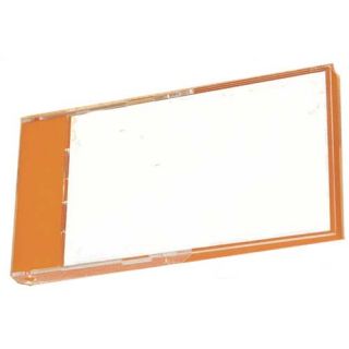 Boîtier mural porte carte de visite orange