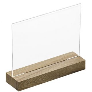 Porte visuel A6 horizontal socle en bois