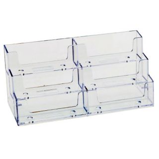 Porte carte de visite 6 compartiments paysage PPK506 transparent