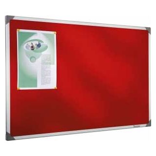 Tableau en feutrine rouge 45 x 60 cm cadre alu