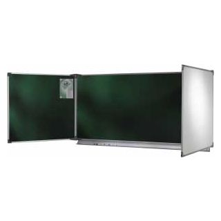 Tableau NF 120 x 400 cm triptyque émaillé extérieur blanc intérieur vert