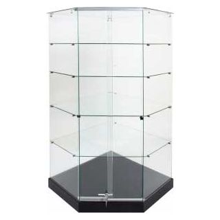 Vitrine d'exposition d'angle DYNG180 noire