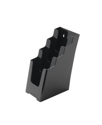 Porte brochure A6 noir PPBLK704 de travers