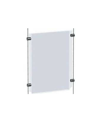 Porte affiche plexiglas A3 vertical 3 mm suspendu