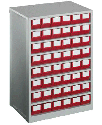 Rack de stockage de 48 bacs divisibles LB 400 E