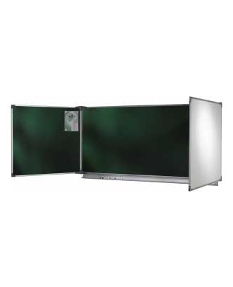 Tableau NF 120 x 400 cm triptyque émaillé extérieur blanc intérieur vert